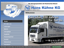 Tablet Screenshot of hans-kuehne-kg.de